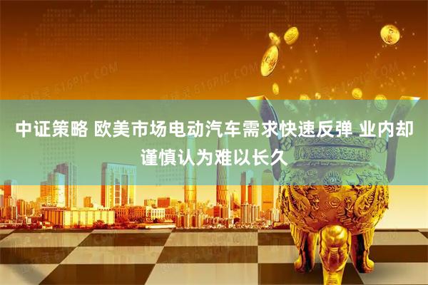 中证策略 欧美市场电动汽车需求快速反弹 业内却谨慎认为难以长久